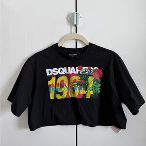 DSQUARED2 Cropped Black Tee